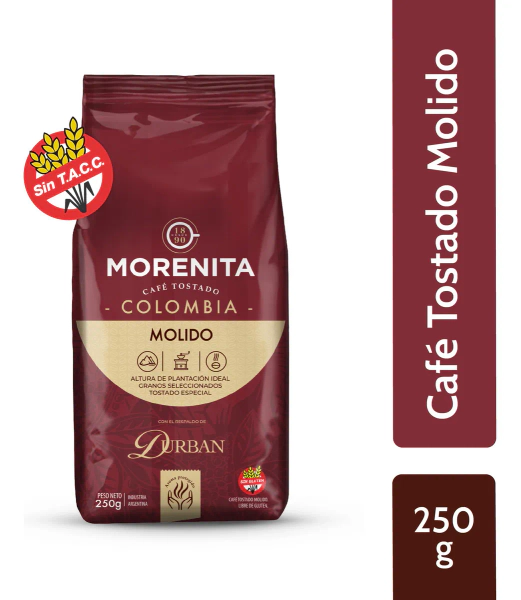 Café La Morenita Tostado Molido Colombia 250 Grs
