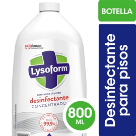 Limpiador Desinfectante Líquido Lysoform Original Hogar 800 Ml