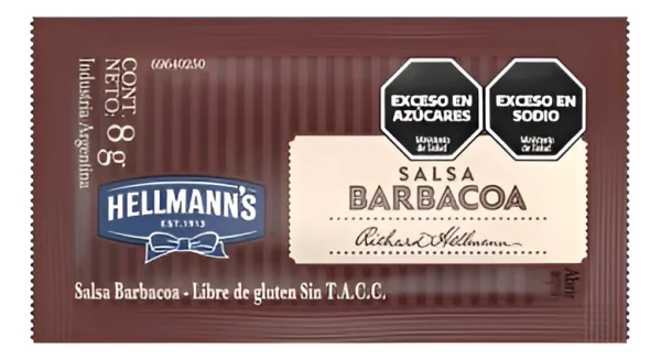 Salsa Barbacoa Sachet Caja Hellmanns Original 8 G X 196 Unid