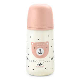 Suavinex Biberón Premium 270ml Wild & Free Color Rosa Claro