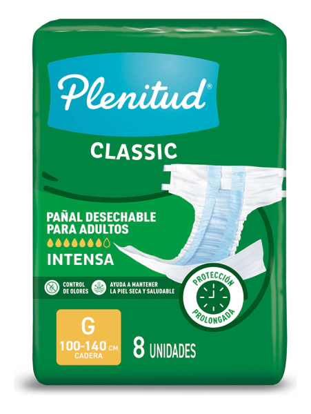 Pañal Para Adultos Plenitud Classic G X8 Grande