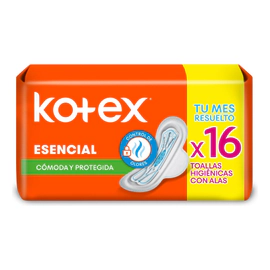 Toalla Femenina Kotex Esencial X16