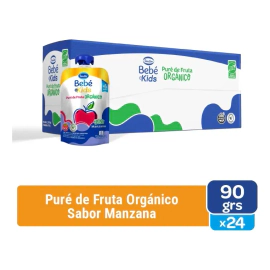 Sancor Bebé & Kids Orgánico Puré Manzana Pouch 90G Caja X24