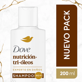 Shampoo Dove Nutrición + Tri-Óleos 200 Ml