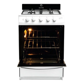 Cocina Escorial Master Style Multigas Blanca Con Visor Blanco