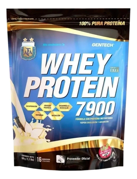 Whey Protein 7900 Gentech Sabor Vainilla 500 Gr