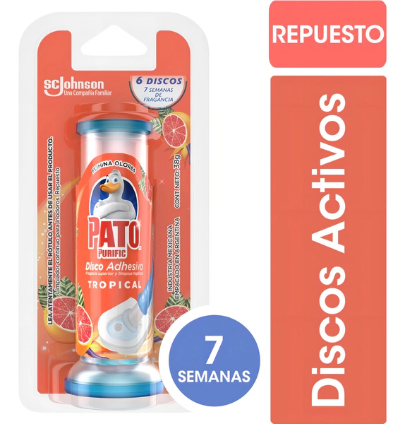 Pato Discos Adhesivos Para Inodoros Tropical Repuesto