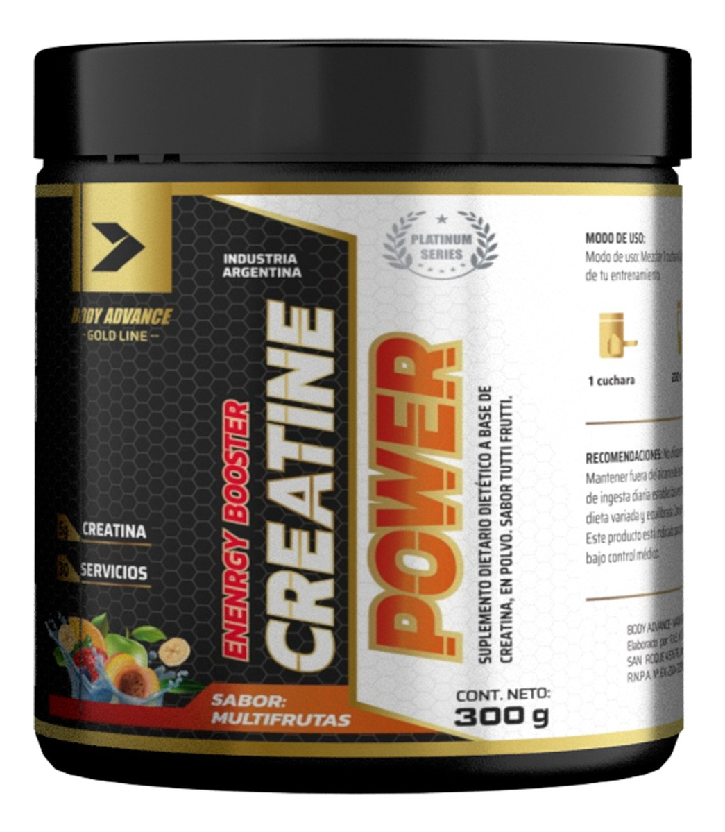Creatina Power Micronizada 300 Gr Body Advance Multifruta | Ecomodico