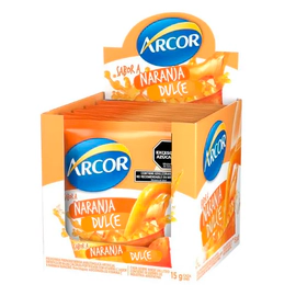 Jugo En Polvo Arcor Sabor Naranja Dulce Caja 18 Un X 15 Gr