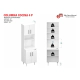 Mueble Columna De Cocina 4 Puertas Despensero Organizador Color Blanco/wengue