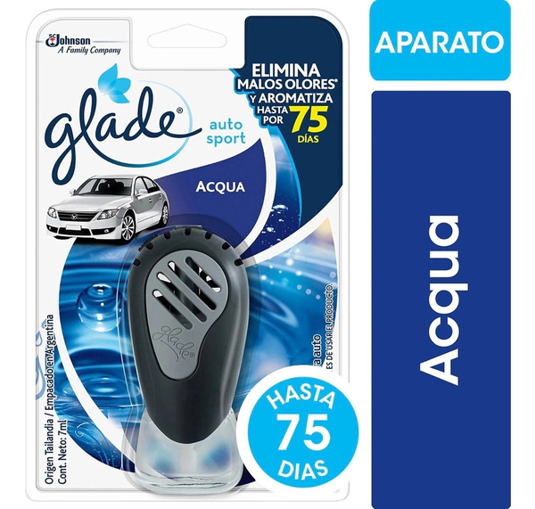 Aromatizante Glade Acqua Autosport Perfume Fragancia Ap+rep