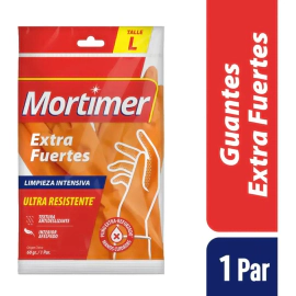 Guantes Mortimer Color Naranja Talle L X1 Par 60 Grs