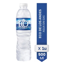 Agua Eco de los Andes Sin Gas Botella 500 Ml