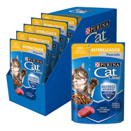 Sobrecito Pouch Cat Chow Adultos Con Pescado 15 X 85 Grs