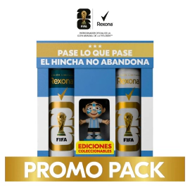 Rexona Combo Desodorante Hombre + Mujer + Muñeco De Regalo Futbol Fanatics M
