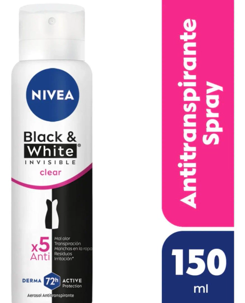 Antitranspirante Femenino Nivea Black & White 150ml