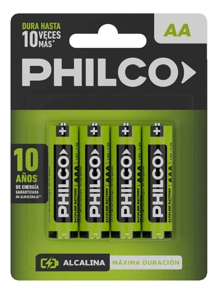 Pilas Aa Philco Alcalina Blister 4 Unidades