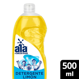 Detergente Líquido Ala + Concentrado Limón Botella 500 Ml