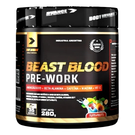 Pre Entreno Body Advance Beast Blood 280g Sabor Tutti-frutti