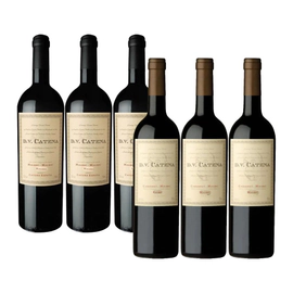 Caja Combinada Vino Dv Catena Malbec x 3 + Cab Malb X 3