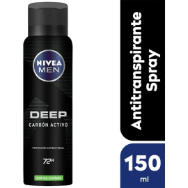 Desodorante Nivea Men Deep Carbon Activo X150ml
