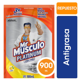 Cocina Platinum Mr Musculo Elimina Grasa Limón Repuesto 900ml