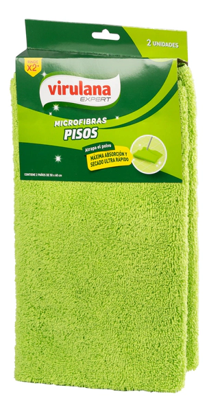 Paño Microfibra Pisos Virulana Expert x2 Limpieza