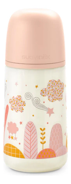 Suavinex Mamadera Dreams 270ml Ideal +3 Meses Color Rosa