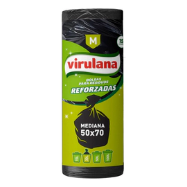 Bolsas Para Residuos Virulana Rollo M x15 Basura
