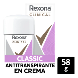 Antitranspirante Rexona Clinical Classic Crema 58gr