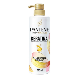 Shampoo Sin Sal Pantene Keratina Con Pro Vitamina B5 510 Ml