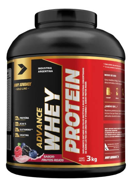 Proteina Body Advance 3kg Whey Protein Sabor Frutos Rojos Frutos Rojos