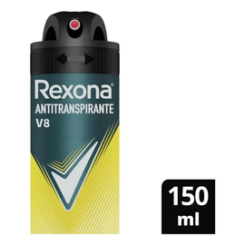 Rexona Desodorante Aerosol Masculino V8 Dry Hasta 72hs 150 Ml