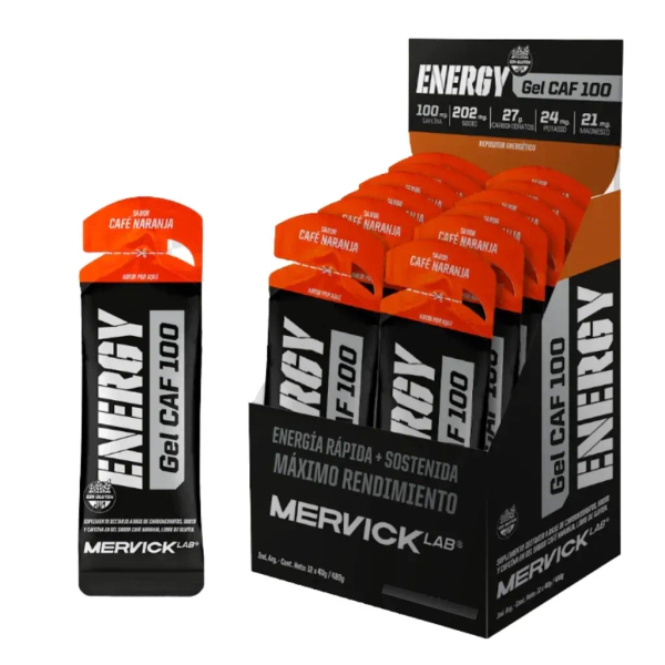 Gel Caf100 Mervick X 12u Sabor Naranja Café