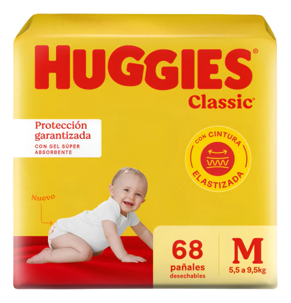 Pañales Huggies Classic Promopack Talle ME GR Sin Género