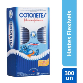 Bastoncillos Flexibles Johnson Johnson De Algodón 300 Unidades