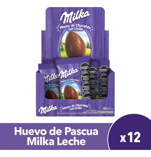 Huevo de Pascuas Chocolate Milka 22g Display x 12 un.