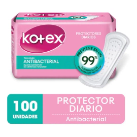 Kotex Protector Diario Antibacterial X 100 Unidades
