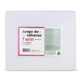 Juego de Sábanas de Microfibra Twin Atma Home Blanco
