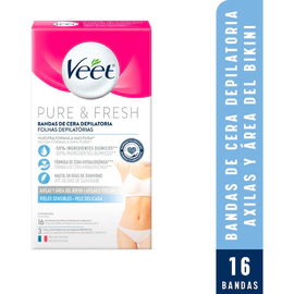 Veet Banda Depilatoria Bikini Y Axilas Piel Sensible X16