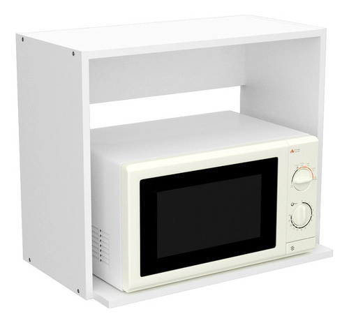 Alacena Porta Micro 60cm. Mela Gabinete Cocina Blanco Blanco