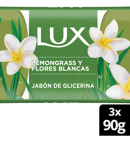 Jabón En Barra Lux Lemongrass Y Flores Blancas 270 Gr
