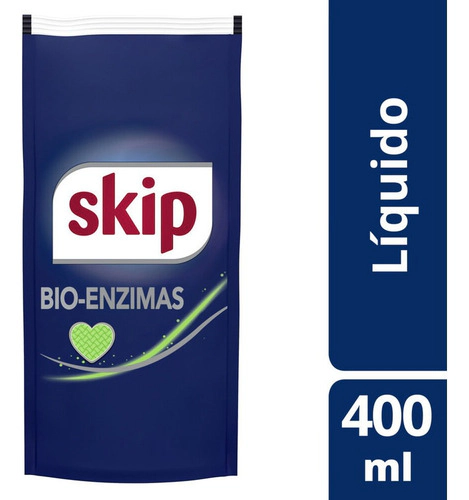 Jabon Liquido Skip Bio Enzimas Para Ropa Doypack X 400 Ml