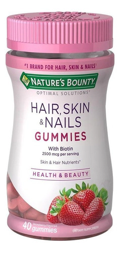 Natures Bounty Hair Skin & Nails Gummies 40 Comprimidos