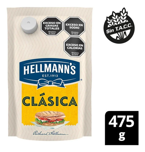 Mayonesa Hellmanns Clasica 475 Gr Doypack