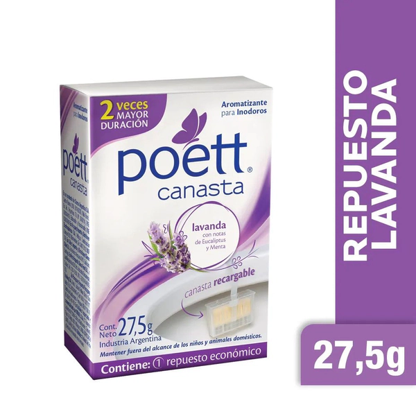 Canasta Inodoros Poett Pastilla Desinfectante X 27,5gr