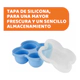 Chicco Cubetera Silicona 4 Porciones Redonda Celeste