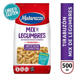 Fideos Matarazzo Mix Legumbres Ldg Tirabuzón Hierro 500 Gr