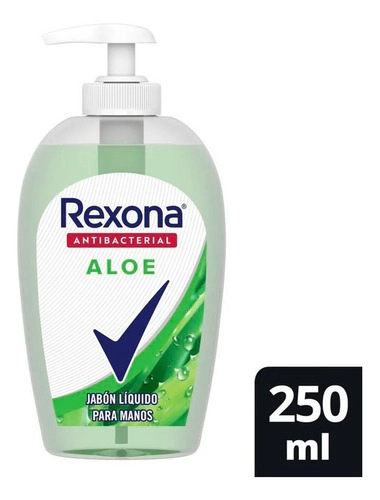 Jabon Liquido Antibacterial Rexona Aloe Para Manos 250 Ml