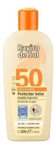 Protector Solar Emulsion Rayito De Sol Fps50 200 Gr